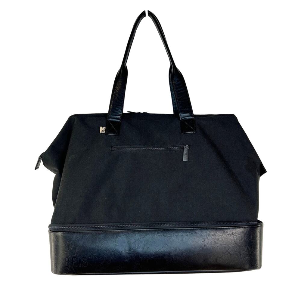 Beis Weekender Bag Black Travel Overnighter Handbag